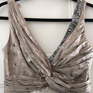 Nicole Miller silk dress with bead detailing.